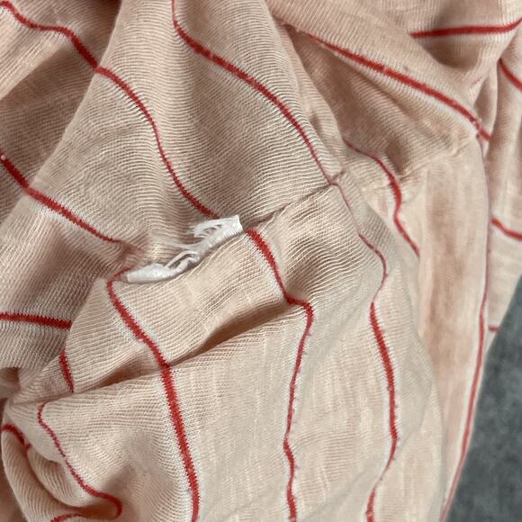 Anthropologie Sundry Tank Dress Womens Medium 2 Pink Stripe Ruched Racerback - Picture 6 of 12